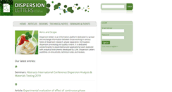 Desktop Screenshot of dispersion-letters.com