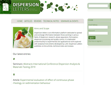 Tablet Screenshot of dispersion-letters.com